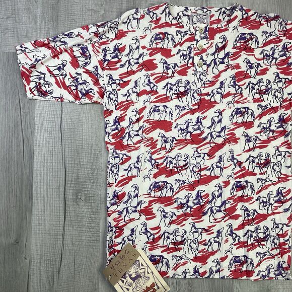 Custom Horse Shirt All Over Print AOP Size Small Single Stitch Native Western N - Picture 2 of 9